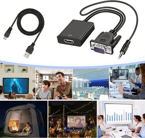 محول واجهة الوسائط المتعددة VGA إلى HD، كابل محول VGA، محول كمبيوتر VGA، لتلفزيون الكمبيوتر المحمول in Kuwait