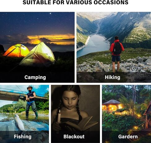 SIXRUN USB LED Lamp, 3 Lighting Modes Warm White Cold White Natural Light 10 Brightness Levels, with Hook and 2.5m Long Wire, for Camping Emergency Home Outdoor Lighting in Saudi Arabia