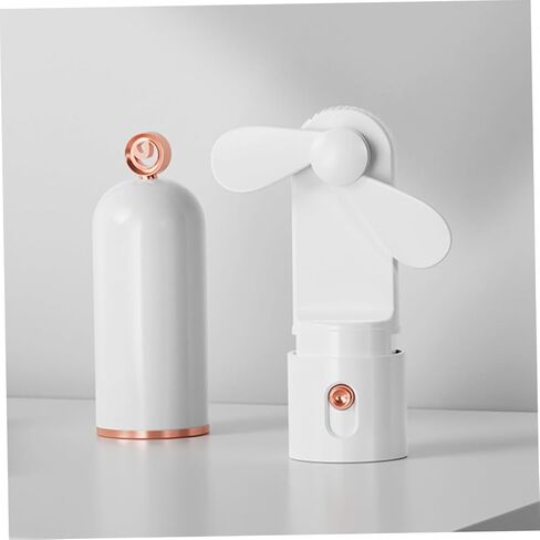 Housoutil Mini Handheld USB Charging Fan 2000mah Portable Personal Cooling Fan with 3-speed Adjustable Foldable Design for Outdoor Travel and Office Use White in Kuwait