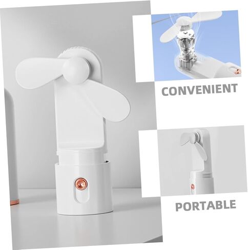 Housoutil Mini Handheld USB Charging Fan 2000mah Portable Personal Cooling Fan with 3-speed Adjustable Foldable Design for Outdoor Travel and Office Use White in Kuwait