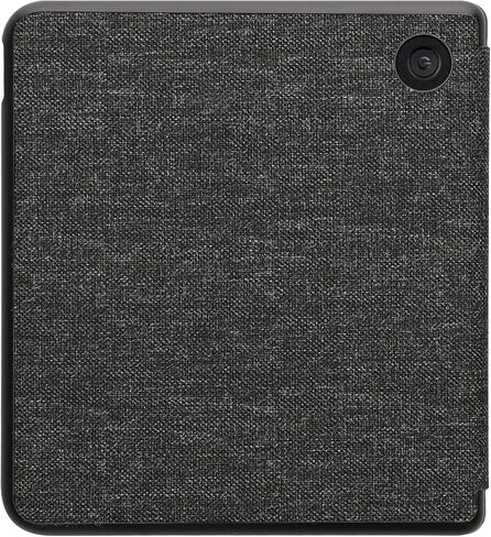 حافظة kwmobile متوافقة مع لون Kobo Libra - غطاء قارئ إلكتروني من القماش بنمط الكتاب - حافظة قابلة للطي - رمادي داكن in Kuwait