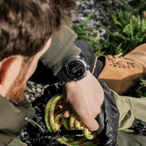 حلقة نايلون سريعة مقاس 22 مم متوافقة مع سوار ساعة Garmin Fenix ​​7 6 5/Fenix ​​8 47 مم/Fenix ​​E 47 مم/Fenix ​​5 Plus/Fenix ​​6 Pro/Fenix ​​7 Pro/Forerunner 955 965 945 935 in Kuwait