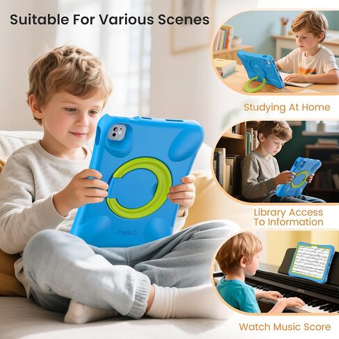 Pepkoo EVA Kid-Proof Case for iPad Pro 11 inch M4 2024 (A2836/A2837),Shockproof Heavy Duty Cover with Stand,Design for Kids Children in Kuwait