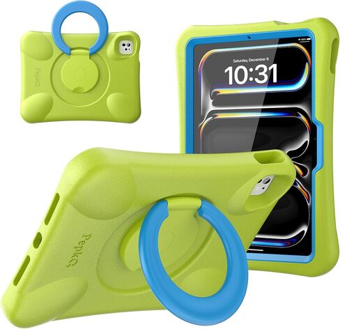 Pepkoo EVA Kid-Proof Case for iPad Pro 11 inch M4 2024 (A2836/A2837),Shockproof Heavy Duty Cover with Stand,Design for Kids Children in Kuwait