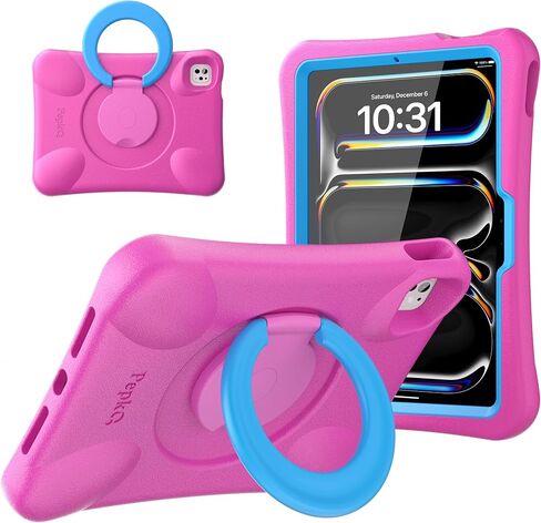 Pepkoo EVA Kid-Proof Case for iPad Pro 11 inch M4 2024 (A2836/A2837),Shockproof Heavy Duty Cover with Stand,Design for Kids Children in Kuwait