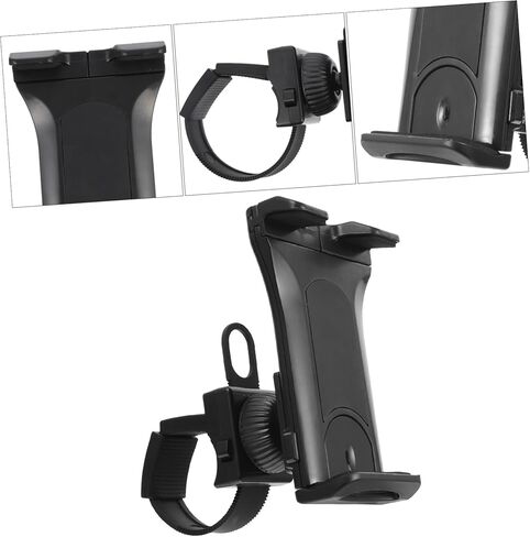 Angoily Bike Phone Clamp حامل قابل للدوران للأجهزة اللوحية والهواتف المحمولة يناسب عربة الأطفال الثابتة للدراجة الإهليلجية، تصميم مدمج لرؤية دون عائق لتعليمات اللياقة البدنية in Saudi Arabia