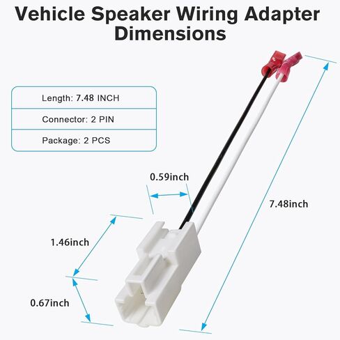 تسخير سلك مكبر الصوت متوافق مع مكبرات الصوت Toyota JBL، 72-8118 مكبرات الصوت الأمامية للسيارة، قابس محول الأسلاك لـ Avalon Highlander Hybrid Prius RAV4 Tacoma in Saudi Arabia
