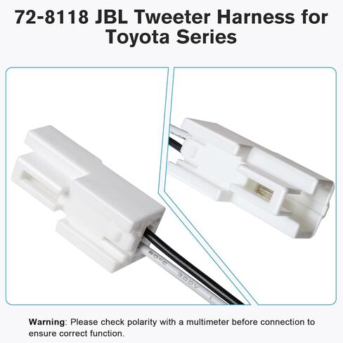 تسخير سلك مكبر الصوت متوافق مع مكبرات الصوت Toyota JBL، 72-8118 مكبرات الصوت الأمامية للسيارة، قابس محول الأسلاك لـ Avalon Highlander Hybrid Prius RAV4 Tacoma in Saudi Arabia
