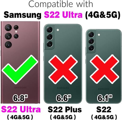 جراب Asuwish متوافق مع هاتف Samsung Galaxy S22 Ultra 5G مع واقي شاشة وحزام كتف متقاطع وحامل بطاقات وغطاء للهاتف الخلوي لهاتف S22ultra 22S S 22 S22ultra5g 6.8 نسائي بيج in Kuwait