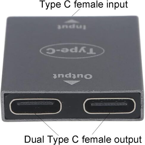 نوع C أنثى إلى أنثى محول مزدوج USB C ميناء محور شاحن توزيع الطاقة محول الفاصل in Kuwait