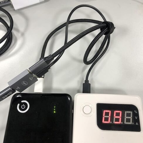 نوع C أنثى إلى أنثى محول مزدوج USB C ميناء محور شاحن توزيع الطاقة محول الفاصل in Kuwait