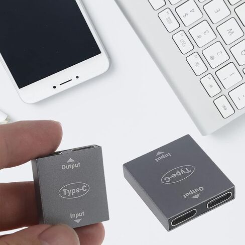 نوع C أنثى إلى أنثى محول مزدوج USB C ميناء محور شاحن توزيع الطاقة محول الفاصل in Kuwait