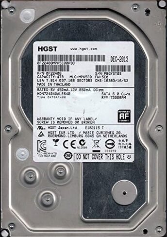 محرك الأقراص الصلبة الداخلي HGST HDN724040ALE640 سعة 4 تيرابايت مقاس 3.5 بوصات SATA بسرعة 7,200 دورة في الدقيقة بسرعة 6 جيجابت/ثانية (متجدد) in Kuwait