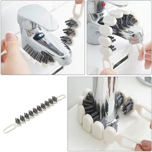 NUOBESTY 2pcs Bendable Multi-use Cleaning Brush Double Ended Small Gap Brush for Home Angles and Hard-to-Reach Surfaces in Saudi Arabia