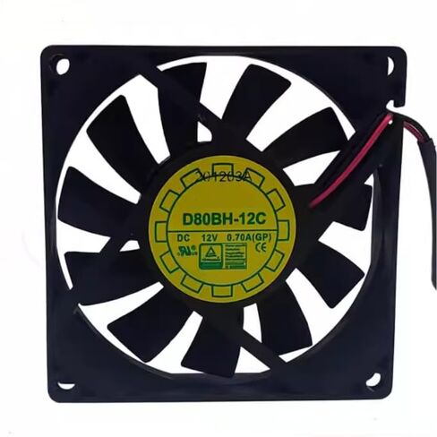 D80BH-12C DC 12V 0.70A 80x80x20mm 2-Wire Cooling Fan in Saudi Arabia