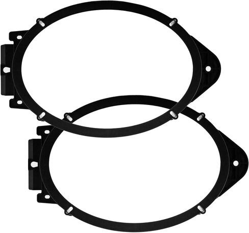 مكبرات صوت KICKER مقاس 6 × 9 بوصة لسيارة GMC Sierra/Denali 1500 (جميع الكابينة) 2014-2023 مجموعة ترقية - زوج من سلسلة CS مع محولات وحزام، مكبر صوت للسيارة للباب الأمامي CSC6934، 46CSC6934 in Kuwait