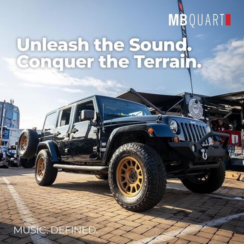 طقم ترقية صوت السيارة MB Quart MBQJK-STG2AH-1 800W STAGE 2 Jeep JK مع مضخم صوت، مجموعة مكبري صوت، مكبرات صوت تيتانيوم، لوحدة مصدر ما بعد البيع in Kuwait