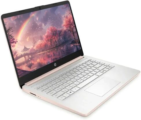 كمبيوتر محمول للأعمال HP مقاس 14 بوصة مزود بـ Microsoft Office 365، ومعالج Intel رباعي النواة، وسعة تخزين 1.1 تيرابايت (128 جيجابايت SSD + 1 تيرابايت OneDrive)، وذاكرة وصول عشوائي 8 جيجابايت، ونظام التشغيل Windows 11، وسماعات SageNova، ذهبي وردي باهت in Saudi Arabia