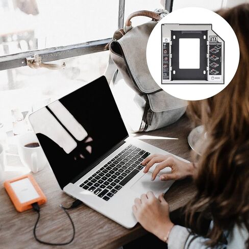 حامل تثبيت SSD لمحرك الأقراص الصلبة لمحرك الأقراص الضوئية للكمبيوتر المحمول متوافق مع محركات الأقراص الثابتة وSSD يدعم مواد نقل البيانات عالية السرعة in Kuwait