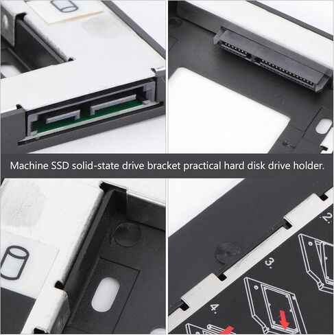 حامل تثبيت SSD لمحرك الأقراص الصلبة لمحرك الأقراص الضوئية للكمبيوتر المحمول متوافق مع محركات الأقراص الثابتة وSSD يدعم مواد نقل البيانات عالية السرعة in Kuwait
