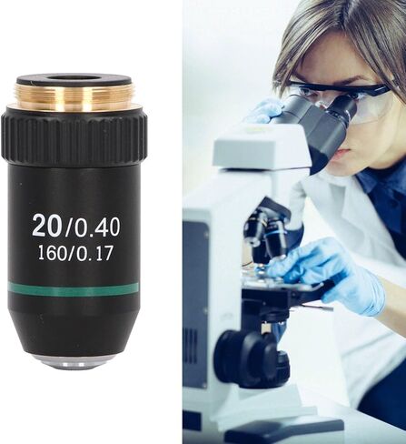 Brass Chrome Plated 20X Microscope Objective Lens Brighter Image Spring for Professional Biological Microscopes in Saudi Arabia