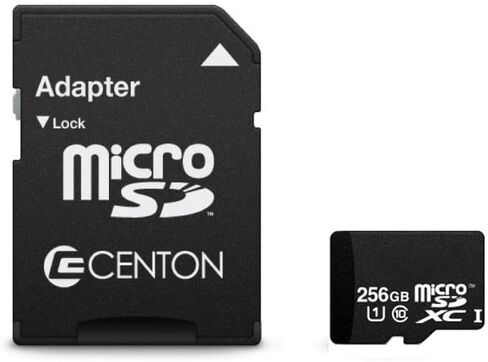 بطاقة ذاكرة فلاش Centon MicroSD UHS-I / A1 / V10 / U1 / Class 10 256 جيجابايت × 1، (S1-MSDXU1-256GTAA) in Saudi Arabia