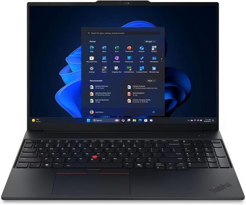 كمبيوتر محمول Lenovo ThinkPad E16 Gen 3 Business AI مع معالج Intel Core 7 240H، وذاكرة وصول عشوائي DDR5-5600MT/s سعة 32 جيجابايت، و1 تيرابايت PCIe SSD، وشاشة لمس مضادة للتوهج مقاس 16 بوصة، وThunderbolt 4، ولوحة مفاتيح رقمية، ونظام التشغيل Windows 11 Pro in Kuwait