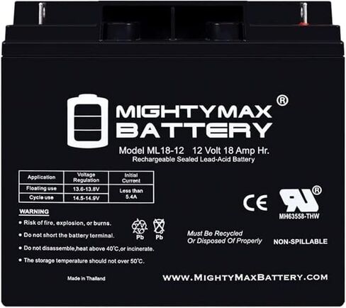 بطارية مايتي ماكس 12 فولت 18AH SLA بطارية للمولد المحمول Generac 7500 EXL in Kuwait