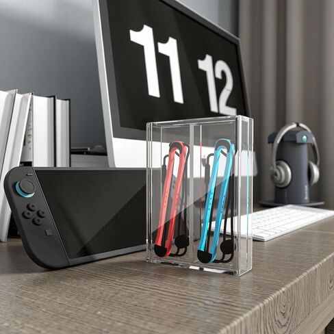 حافظة حماية من الأكريليك الشفاف متوافقة مع حزام Joy-Con 2، حزمة واحدة حامل تخزين مقاوم للغبار بسمك 3 مم لأشرطة المعصم لوحدة التحكم Joy Con (حافظة العرض فقط) in Kuwait