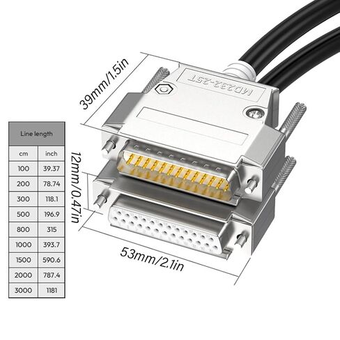 المهنية RS232 DB25 25Pin ذكر أنثى تمديد الكابلات، التدريع المزدوج in Saudi Arabia
