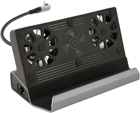 10 in 1 Steam Deck Docking Station, USB C Hub Deck Dock with 5Port USB 3.0 USB2.0, HDMI2.0 4K at 60Hz, 1000Mbps Gigabit Ethernet, Dual Fan,100W Charging for Valve in Saudi Arabia