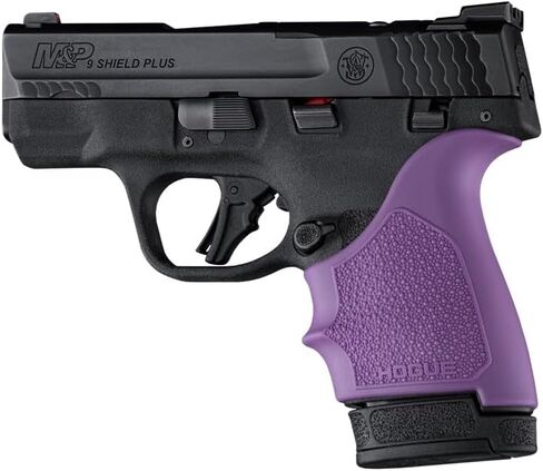 Hogue HandAll Beavertail Rubber Grip Sleeve for S&W M&P 9 Shield Plus, Black - 18410 in Saudi Arabia