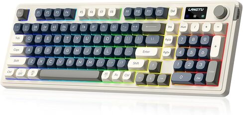 L98 Wireless Gaming Keyboard Cute Creamy Keyboard with Number Pad, Tri-Mode BT5.0/2.4GHz/USB-C, RGB Backlit, Quiet Office Computer Keyboards for PC Mac Laptop (Royal Blue) in Saudi Arabia