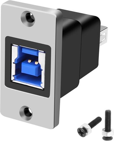 MEIRIYFA Panel Mount USB3.0 Type B Female to Type A Female Printer Adapter, 5Gbps USB3.0 AF/BF Type A to USB B Print Converter Adapter for PC Printer Scanner Fax Machine in Saudi Arabia