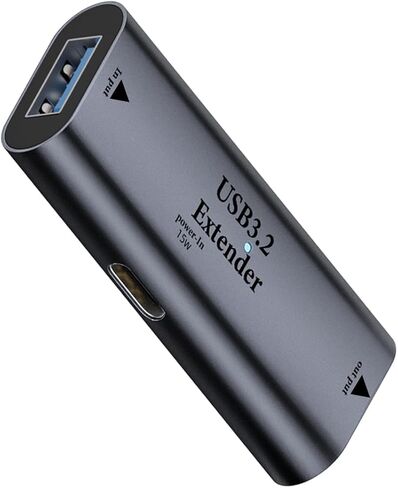 QIANRENON 5 جيجابت في الثانية USB3.2 إلى USB C شحن محول موسع البيانات تمديد 10 متر/32.8 قدم USB3.2 مدخل إلى USB C مخرج موصل تضخيم الإشارة لمسافات طويلة 5 فولت/3 أمبير، منفذ طاقة USB C 15 وات in Saudi Arabia