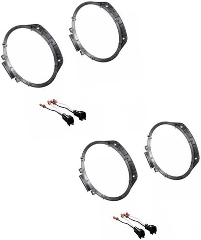 6x9 Inch Front Door Speaker and Rear Deck Install Adapter Mount Bracket Plates + Speaker Wire Harness -Made for Chevrolet: 2016-2024 Camaro (No Convertible Models) in Kuwait
