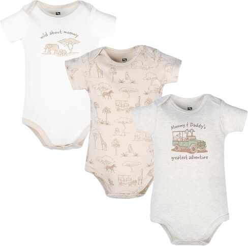 Hudson Baby Unisex Baby Cotton Bodysuits 3-Pack in Saudi Arabia