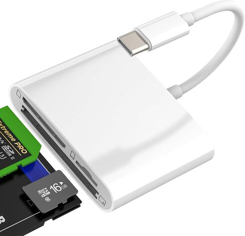 محول كاميرا رقمية لهاتف Iphone 17 16 15 Pro Max (3in1) USB C إلى Micro SD TF CF قارئ بطاقات أنثى ذاكرة Android مدمجة لنقل البيانات لأجهزة Apple Ipad المتوافقة مع كمبيوتر Samsung Galaxy in Kuwait