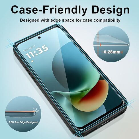 عبوة من 3 واقيات شاشة من الزجاج المقوى مصممة لهاتف Motorola Moto G Play 5G 2026/2025 - HD Clear، صلابة 9H، مقاومة للخدش، خالية من الفقاعات in Kuwait
