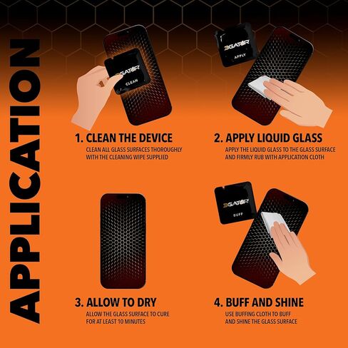 by cellhelmet Liquid Glass Wipe On Extreme Glass Protection | Made in the USA | Universal Screen Protector for Phones, Smart Watches, and Tablets | Scratch & Shatter Protection in Saudi Arabia