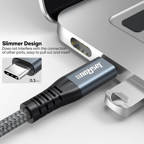 كابل بيانات USB C قصير 6 بوصة مع USBC 3.2 Gen 2 20 جيجابت في الثانية لنقل البيانات بسرعة عالية وشحن PD 240 واط وفيديو 4K@60 هرتز سلك USB-C إلى النوع C لمحطة إرساء بنك الطاقة SSD المحمولة للهاتف المحمول in Kuwait