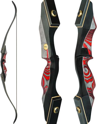 PMZ Recurve Bow and Arrow Set, Newset Professional Aldults Archery Hunting Bow Kit, 60'' Wooden Takedown Bow, for Youth Beginners to Advanced Outdoor Practice & Hunting, Right Hand, 20-60 lbs in Saudi Arabia