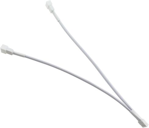 TAODAN 2PCS 10.6 Inch White 4 Pin PWM Fan Extension Splitter Cable 1 to 2 Suitable for Computer Case and CPU Cooling Fan in Saudi Arabia