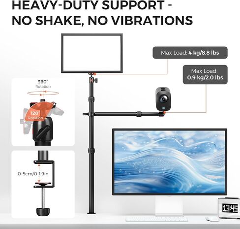 NearStream VM33 2K Wireless Streaming Camera & ST40 Dual-Arm Desk Stand Bundle for Livestreaming, Podcasting & Video Creation in Saudi Arabia