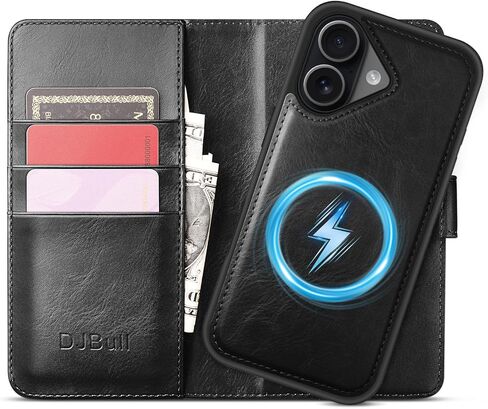 DJBull 2-in-1 Detachable Wallet Case for iPhone 17 6.3" RFID Blocking Flip Folio with Card Holder | PU Leather Shockproof Protective Cover Women Men for Apple 17 Phone Case Light Brown in Saudi Arabia