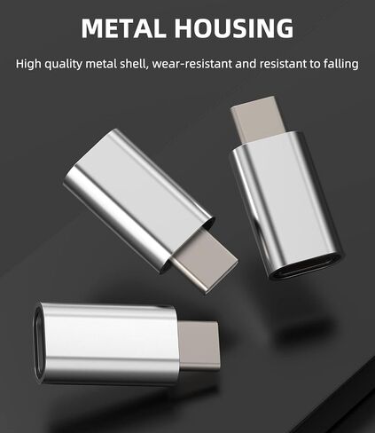 محول Lightning أنثى إلى USB C ذكر (3 عبوات) لجهاز Galaxy Note S9 S10 S22 S21 Ultra Z Flip Plus لجهاز iPad Pro Air4 2020 محول كابل شحن من النوع C لسلك شاحن Apple iPhone13 in Kuwait