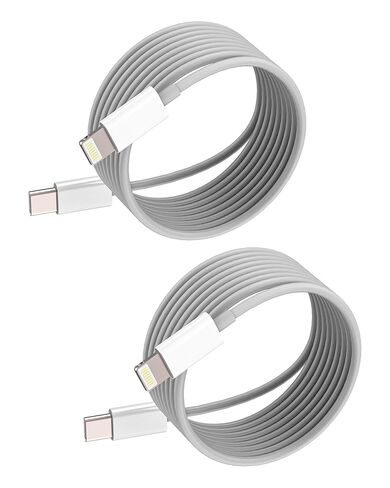 شاحن كابل USB C إلى Lightning لجهاز iPhone 2 Pack (2M) شحن سريع من النوع C لقابس سلك معتمد من Apple لجهاز iPad 14 13 Pro Max XR SE محول الهاتف مزامنة البيانات USB-C إلى كابل الشحن السريع Lightning in Saudi Arabia