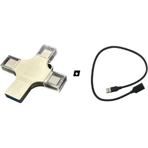 Danou1-USB Flash Drive Memory Stick High Speed ​​Drives Mini Portable جهاز تخزين خارجي للهواتف الذكية/الكمبيوتر المحمول/الكمبيوتر الشخصي/Android (فضي، 512 جيجابايت) in Kuwait