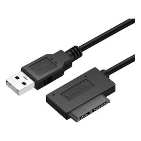 كابل محول USpB 2.0 إلى Mini Sata II 7+6 13Pin لأجهزة الكمبيوتر المحمول CD/DVD ROM Slimline Drive Converter HDD Caiddy New 2026 High لمكونات إلكترونية موثوقة ودقة وأداء مستقر in Kuwait