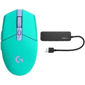 حزمة ماوس الألعاب اللاسلكي Logitech G305 Lightspeed (نعناعي) مع محور USB 3.0 ذو 4 منافذ (عنصران) in Kuwait